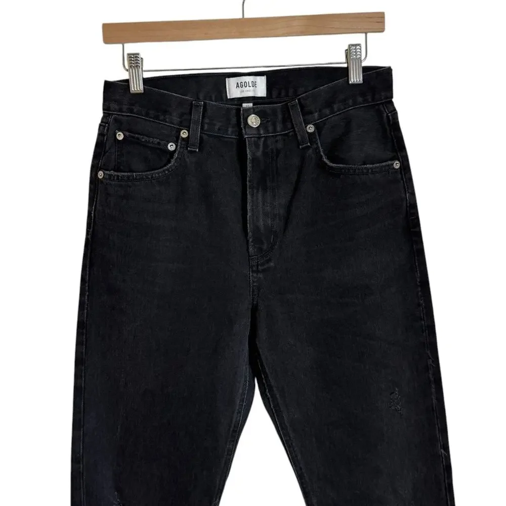 Agolde Cherie High Rise Straight Leg Distressed‎ Jeans Denim Pants Womens 27